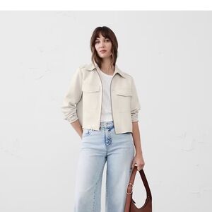 NWOT Banana Republic Factory Vegan Suede Cropped Jacket